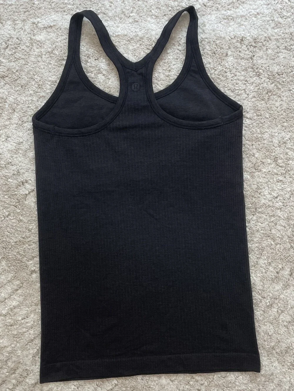 Lululemon Athletica Black Ribbed Tank Top Size 6